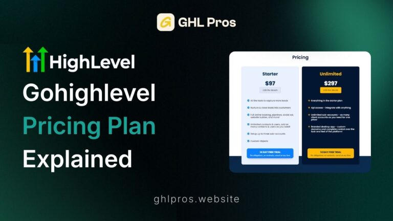 Gohohighlevel Pricing Plan Gohighlevel website funeels and automation expert